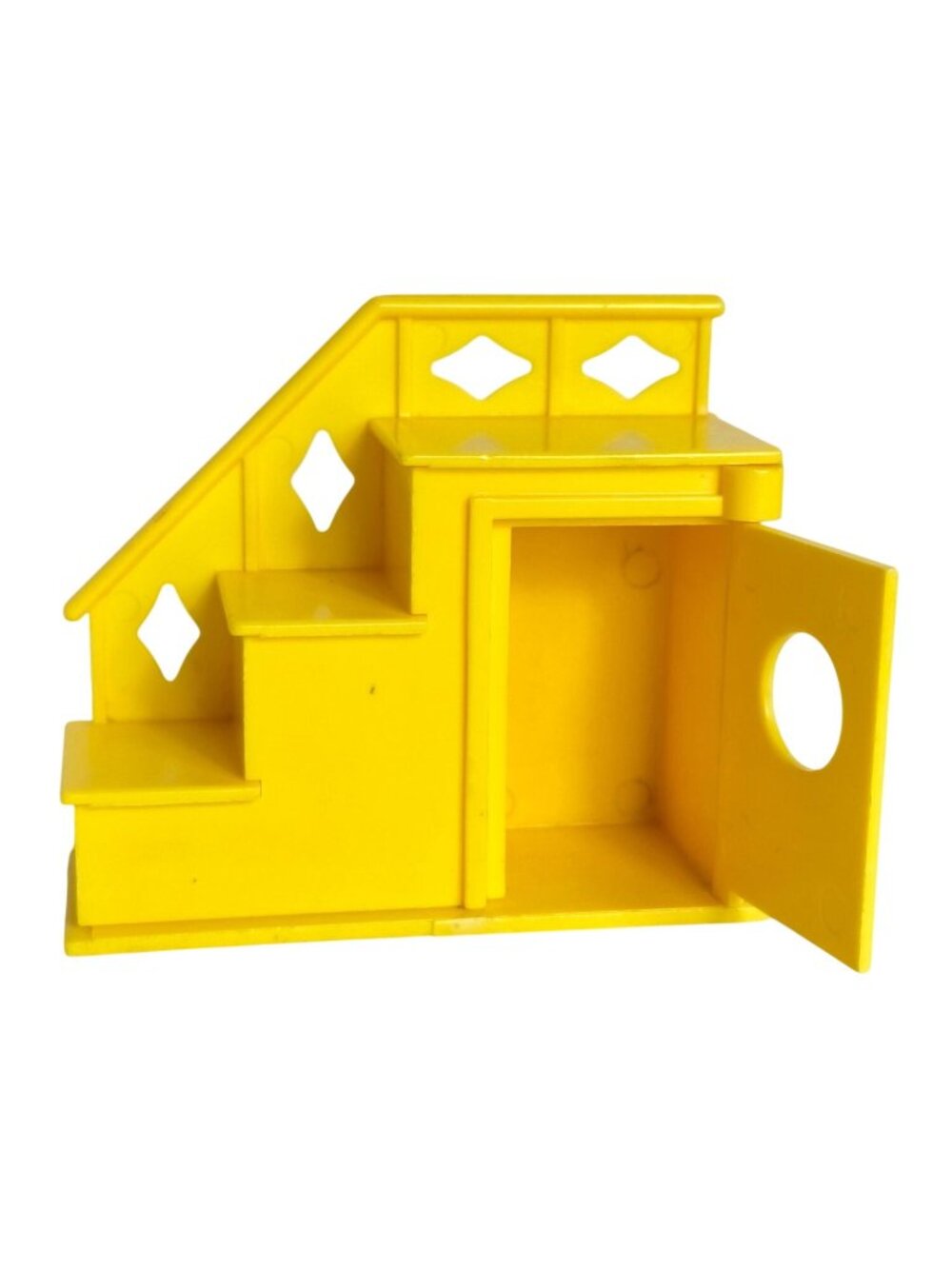 Vtg Fisher Price Little People Play Family House 952 Yellow Staircase Closet '70 - Picture 4 of 6